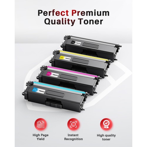 Brother TN443 High Yield Toner Cartridge Full Set Compatible Premium Brother TN443 High Yield Toner Cartridge Full Set Compatible Premium