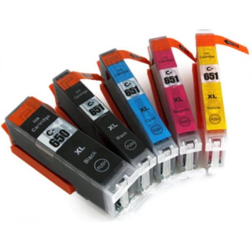 Compatible Canon PGI650XL+CLI651XL Ink Cartridge PGBK+BK+C+M+Y Full Set Compatible Canon PGI650XL+CLI651XL Ink Cartridge PGBK+BK+C+M+Y Full Set