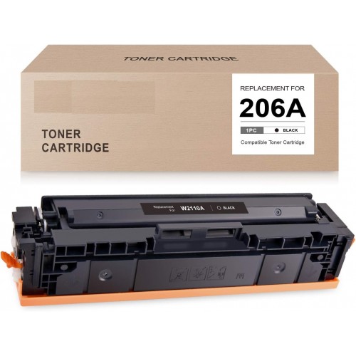 HP 206A W2110A Black Toner Cartridge for M283fdw Compatible without Smart Chips HP 206A W2110A Black Toner Cartridge for M283fdw Compatible without Smart Chips