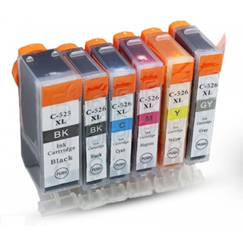 Compatible Canon PGI525 CLI526 BK/PBK/C/Y/M Ink Cartridges x5 Compatible Canon PGI525 CLI526 BK/PBK/C/Y/M Ink Cartridges x5