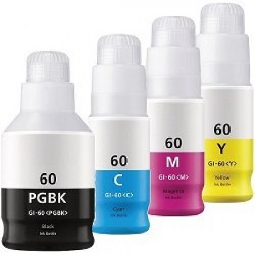 Canon Gi60 Ink Bottle Cyan / Magenta / Yellow refill compatible Canon Gi60 Ink Bottle Cyan / Magenta / Yellow refill compatible