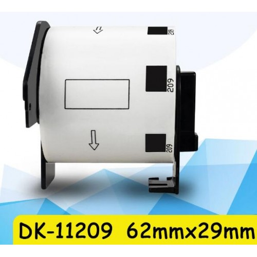 Brother DK11209 29mm x 62mm Small Address Labels compatible 800 per roll Brother DK11209 29mm x 62mm Small Address Labels compatible 800 per roll