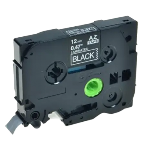 White on Black Brother Ptouch label tape compatible White on Black Brother Ptouch label tape compatible